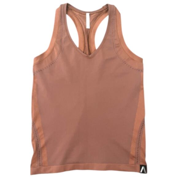 Athleta Tank Top Womens 2XL Brown Allyson Felix Legend Shine Seamless Fitted - Picture 1 of 6